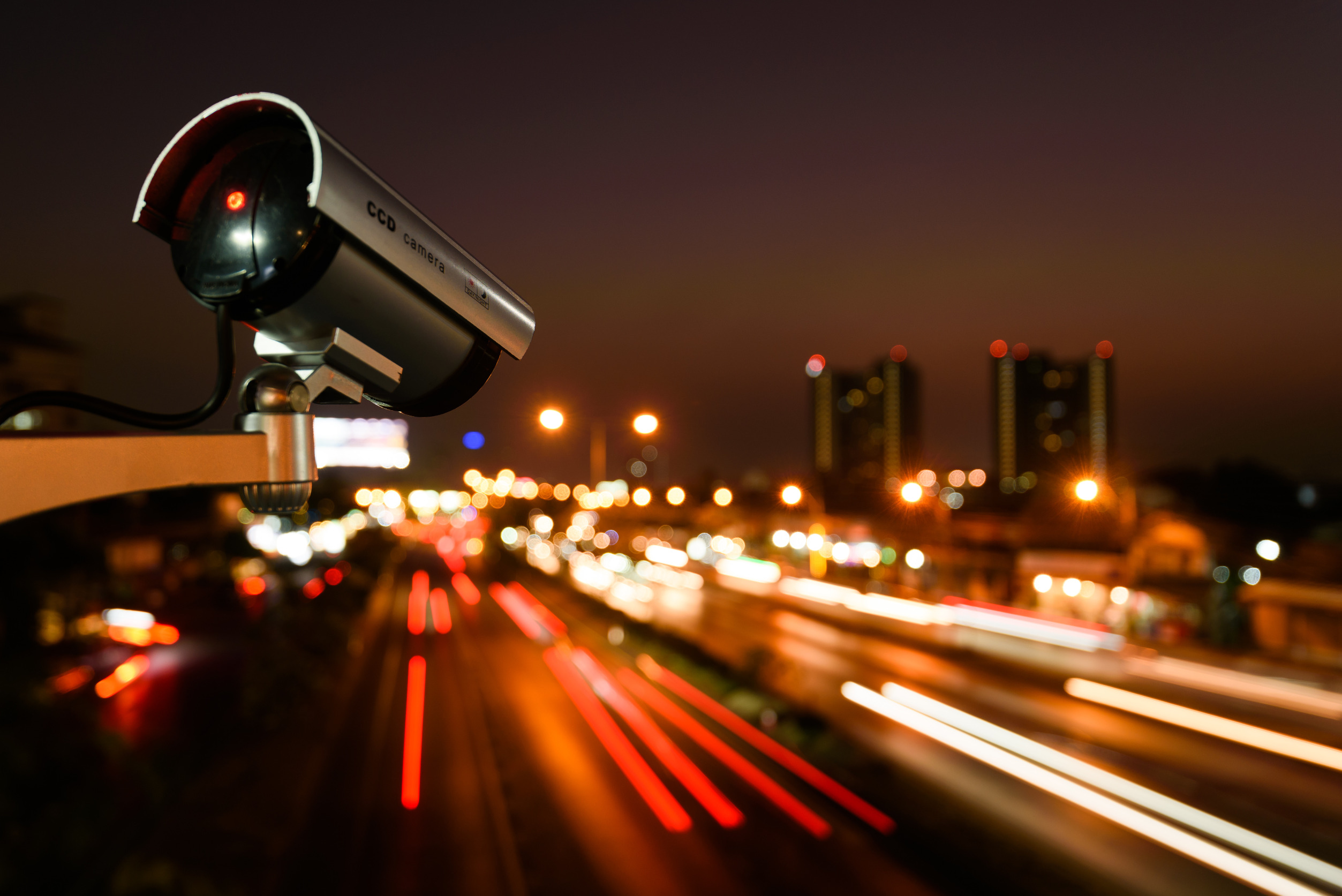 Speeding police car with sirens on